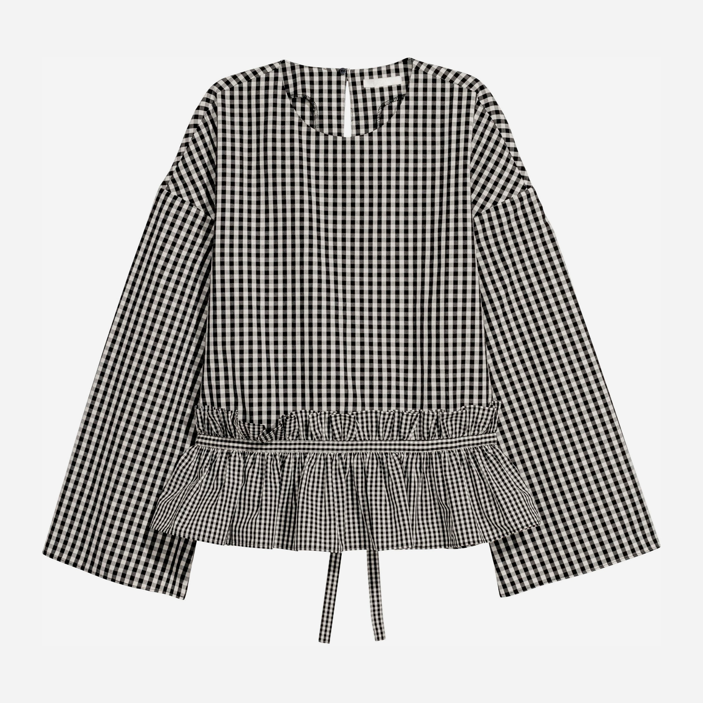 

Блузка H&M 6001977 34 Черная клетка