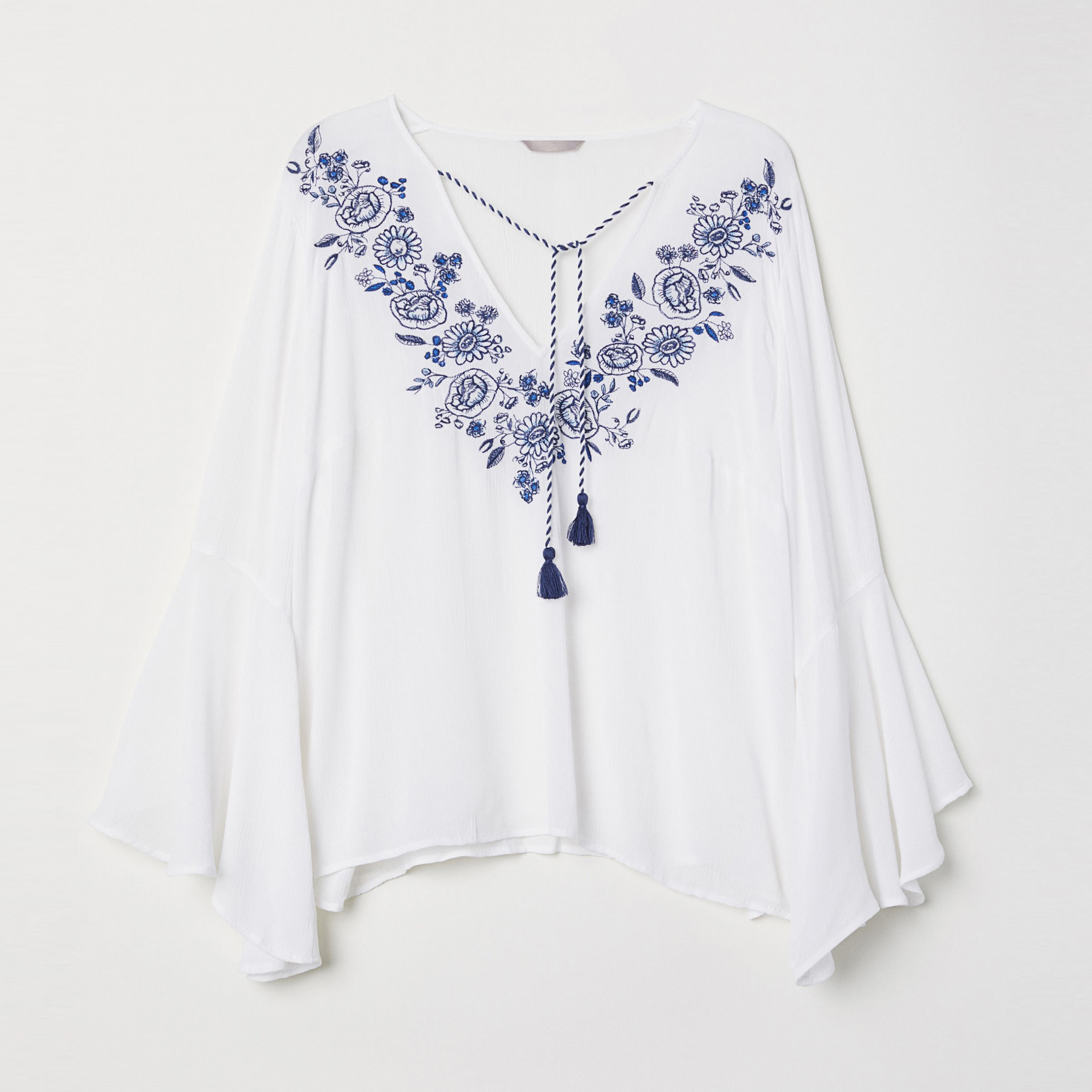

Блузка H&M 6178107 52 Натуральная белая