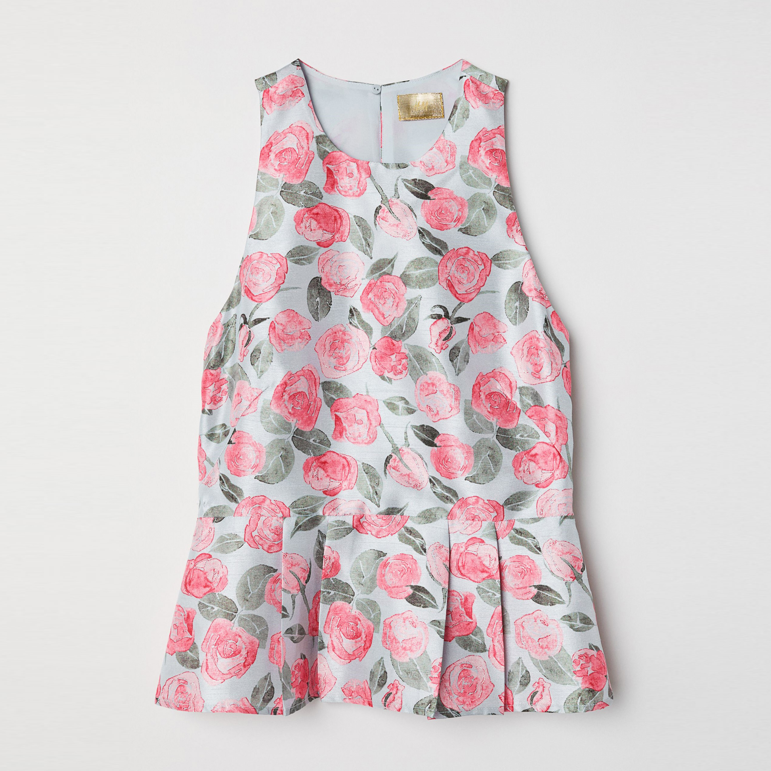 

Блузка H&M 6255347 40 Голубая с розами