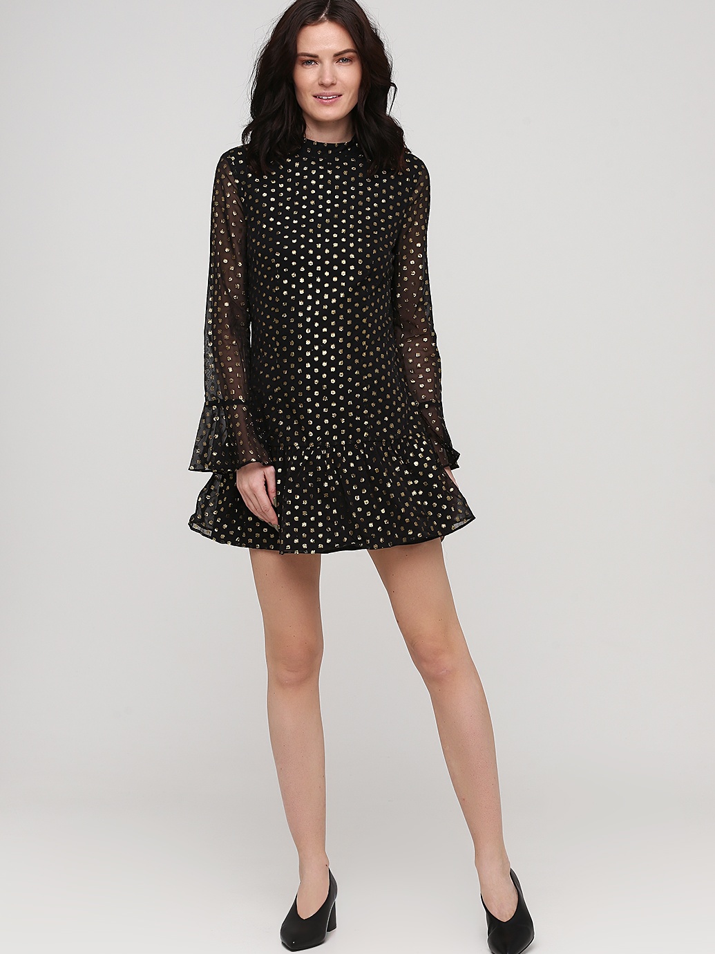 

Платье H&M nasn08-2059 38 Черное с золотистым