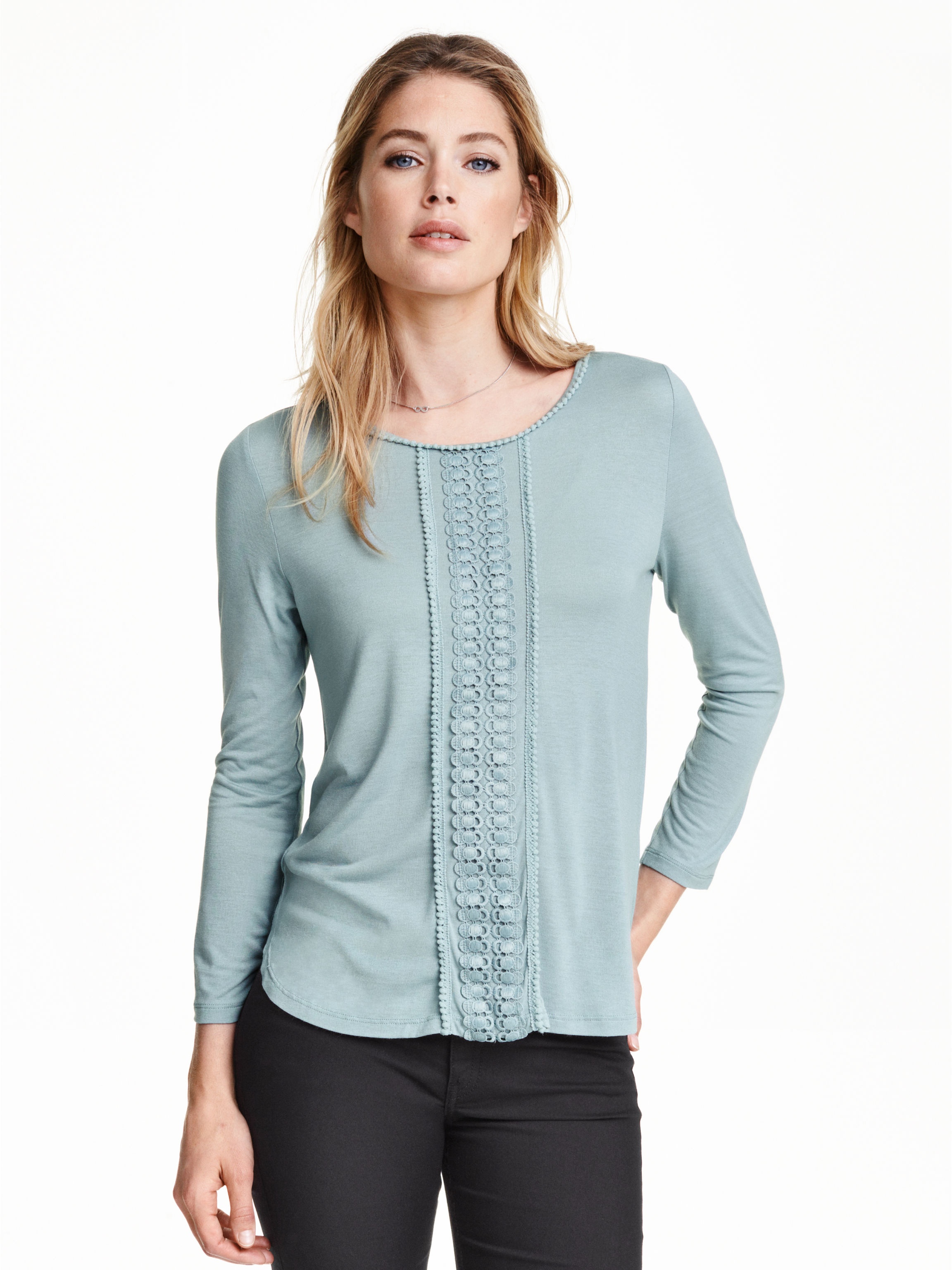 

Лонгслив H&M 3579973 S Серо-голубой