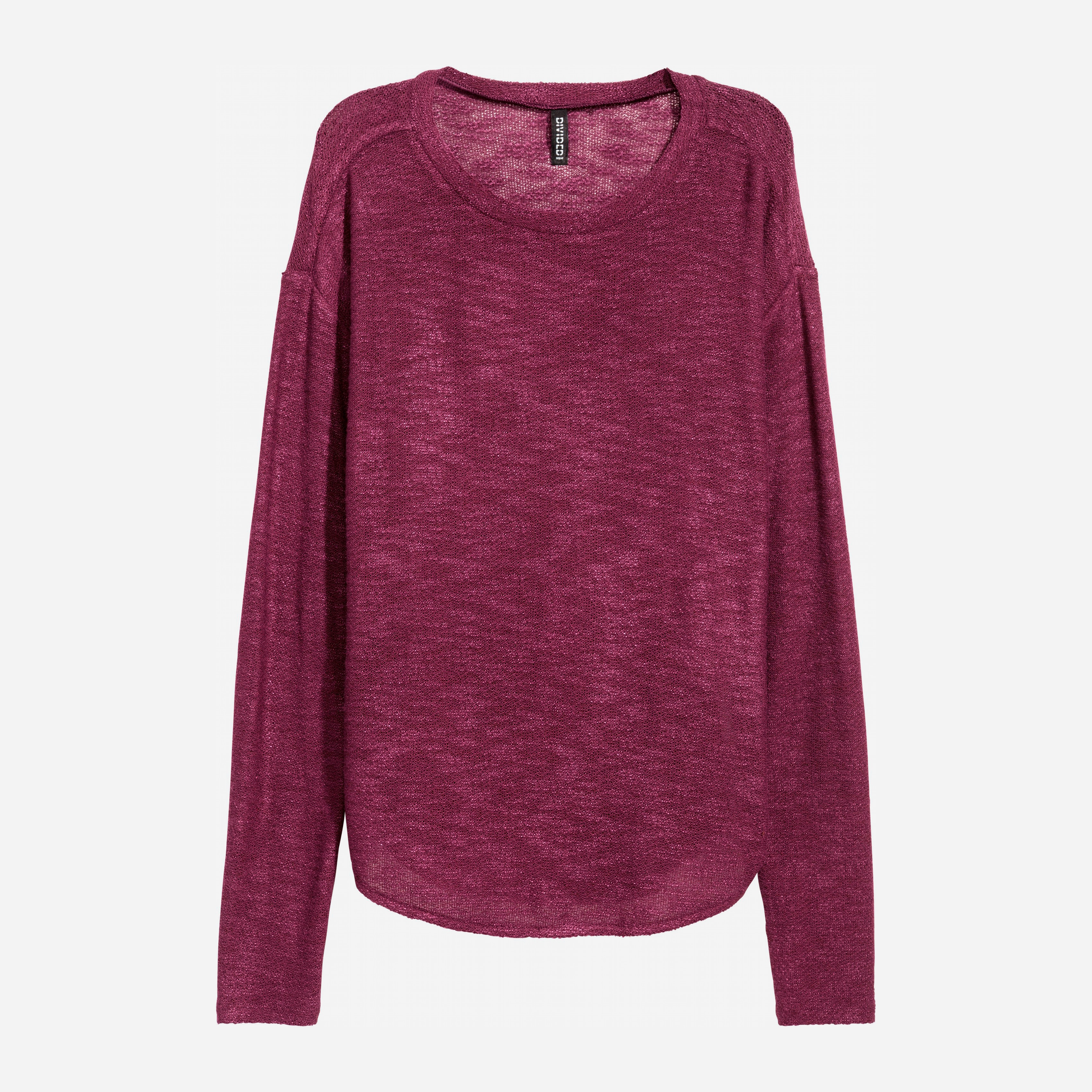 

Лонгслив H&M 5094656 XS Фиолетовый меланж