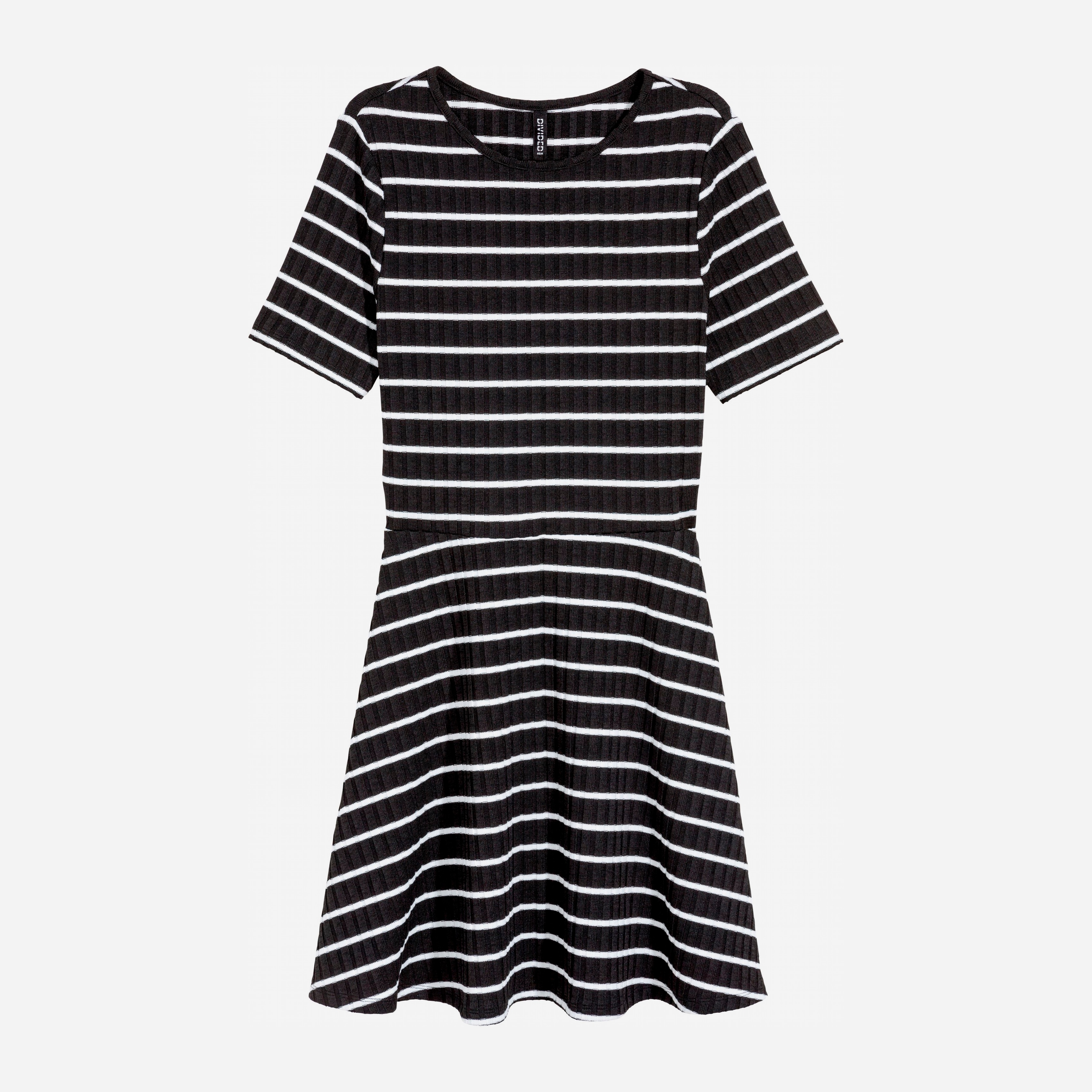 

Платье H&M 5353846 44 Черное с белой полоской