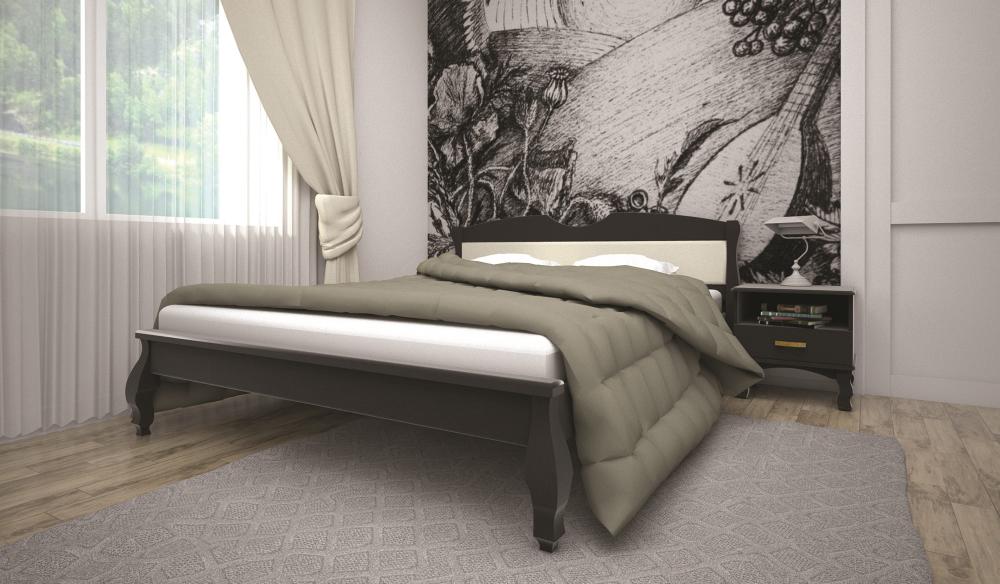 

Кровать ТИС КОРОНА 3 90*200 сосна Лак Венге + Leroy 301