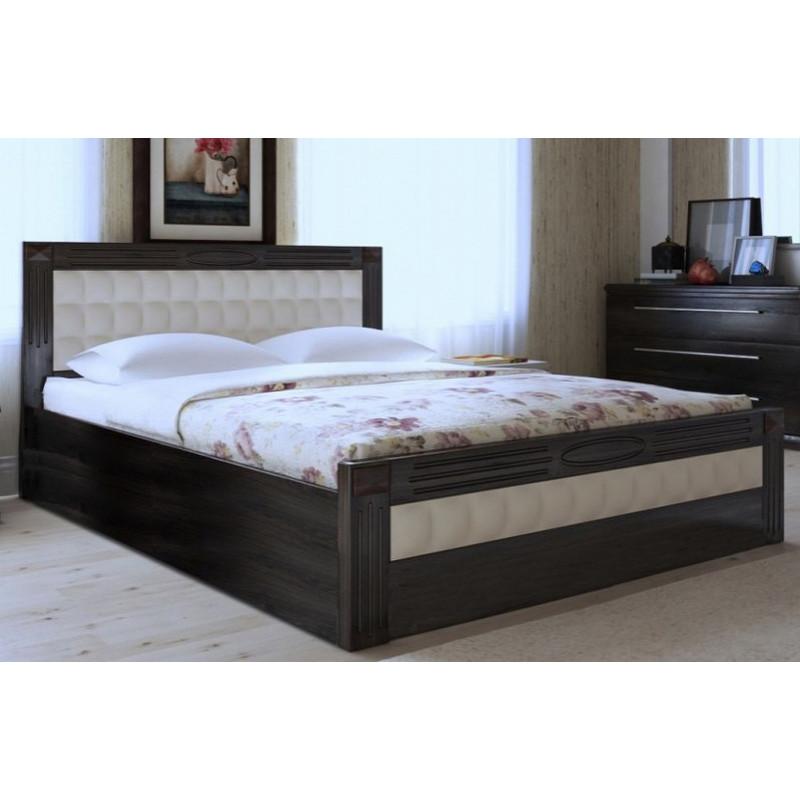 

Кровать ARTmebli Фортуна с П/М 160х200 К5 венге + белый кожзам
