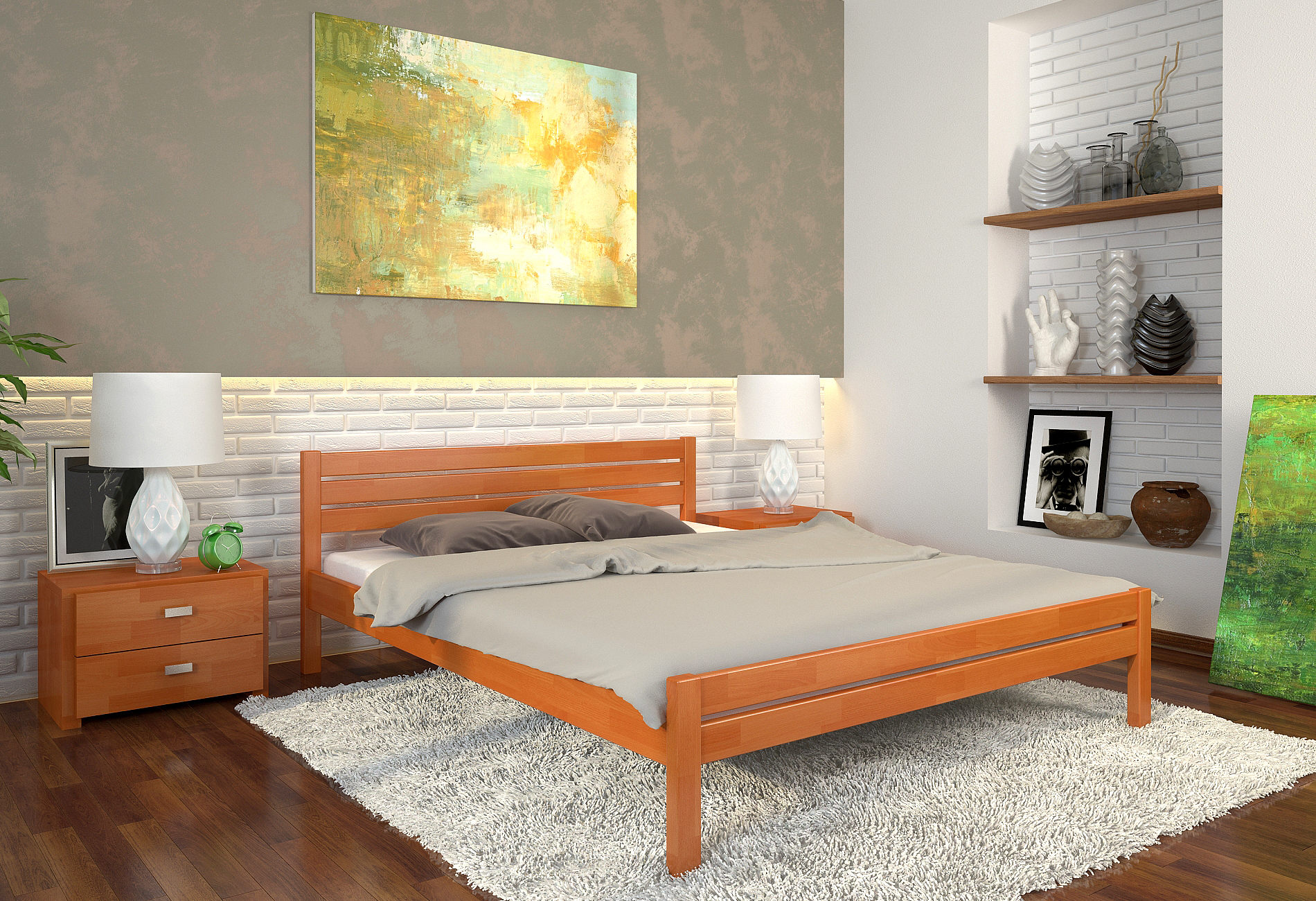 

Кровать Arbordrev Роял (160*200) сосна Ольха