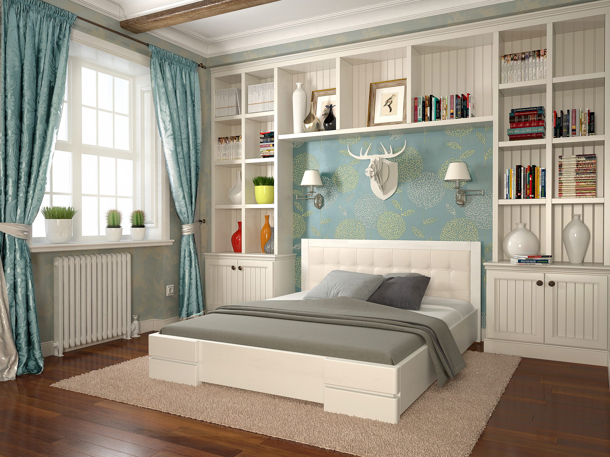 

Кровать Arbordrev Регина (160*190) бук Белый + Boston 26