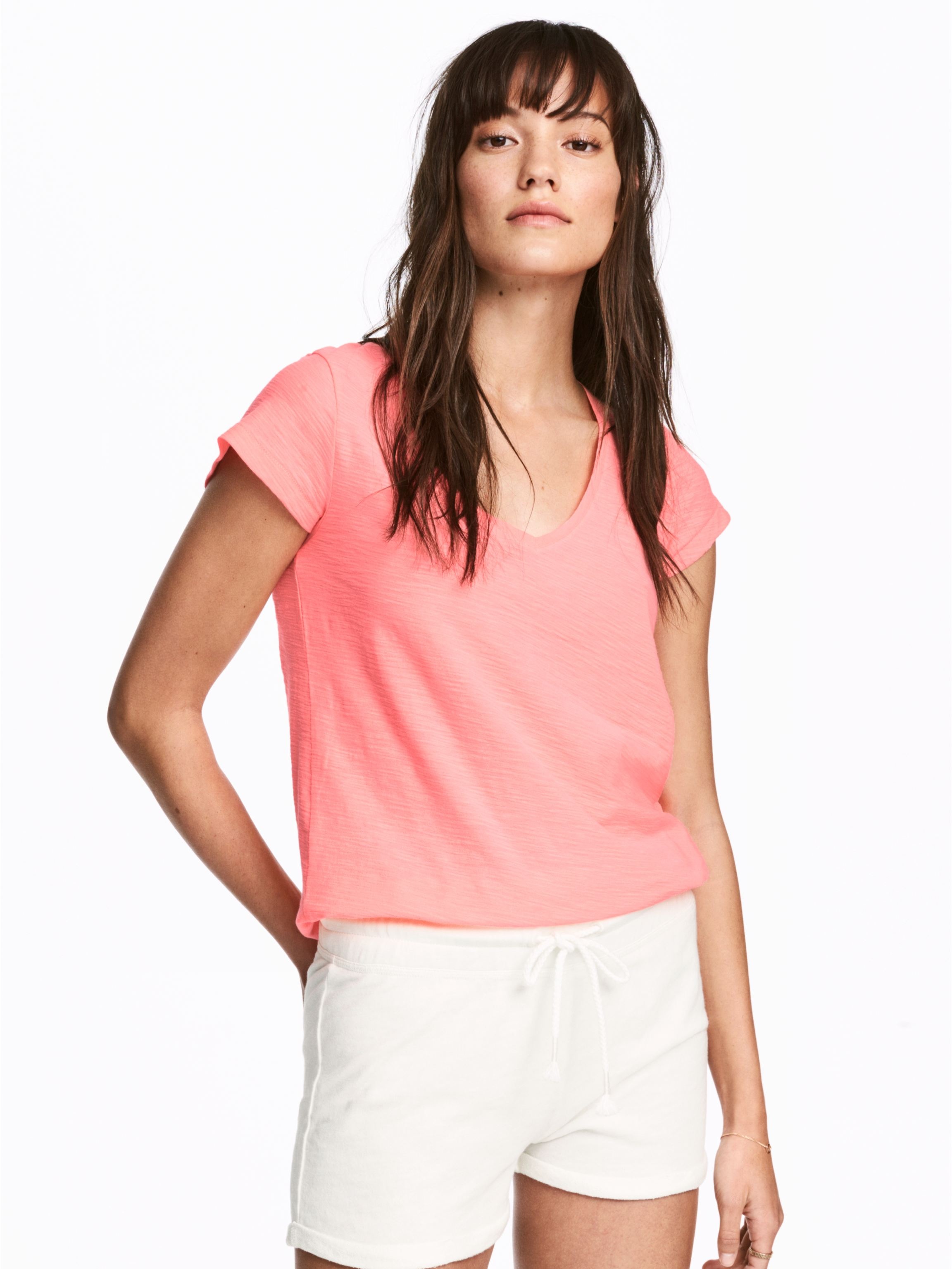 

Футболка H&M 3916505 S Неоново-коралловая