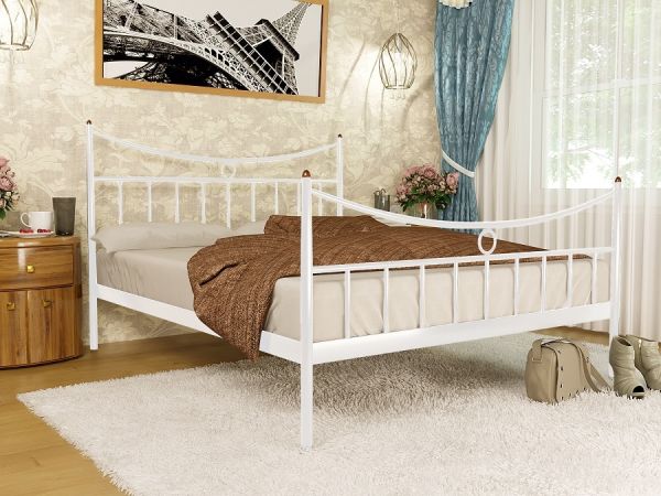 

Кровать Париж 2 Метакам Белый 160х190