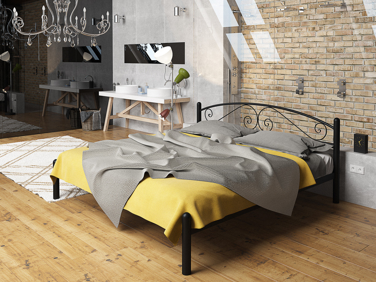

Кровать Виола Tenero Черный бархат 120х200