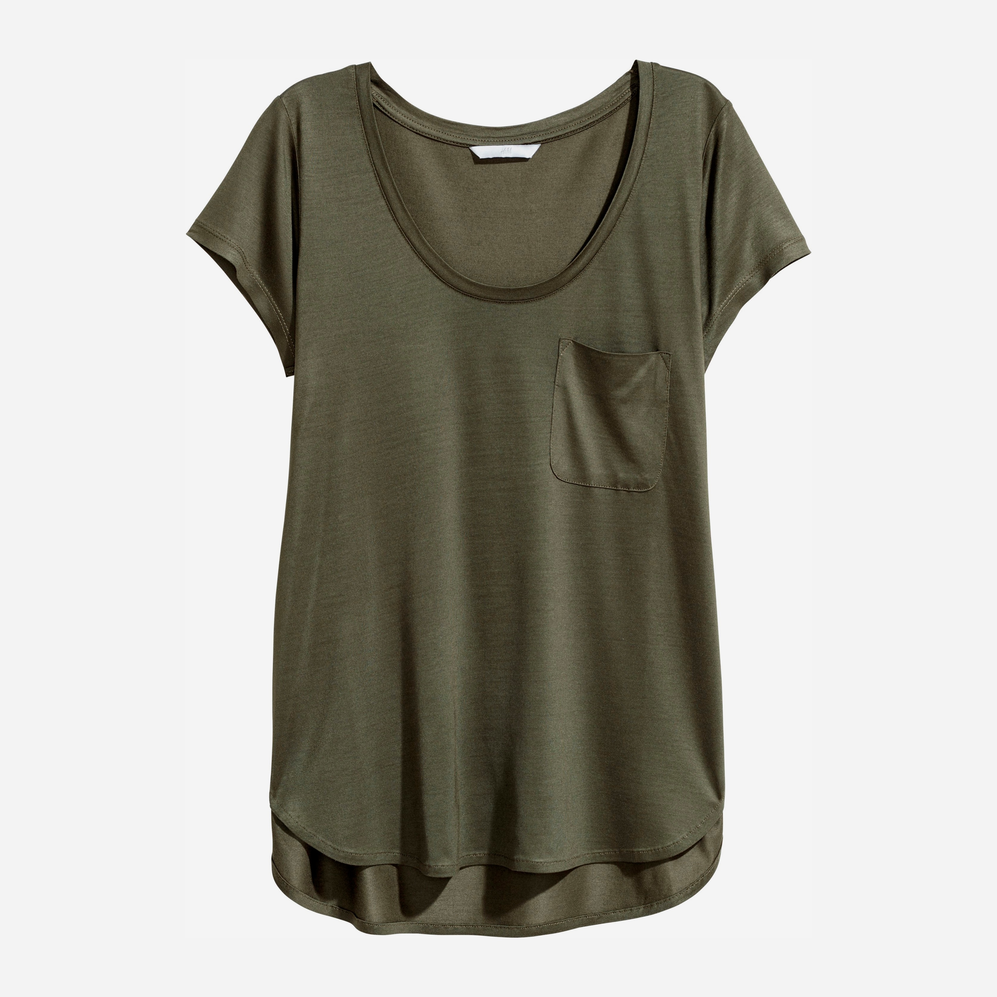 

Футболка H&M 5486138 XS Зеленая хаки