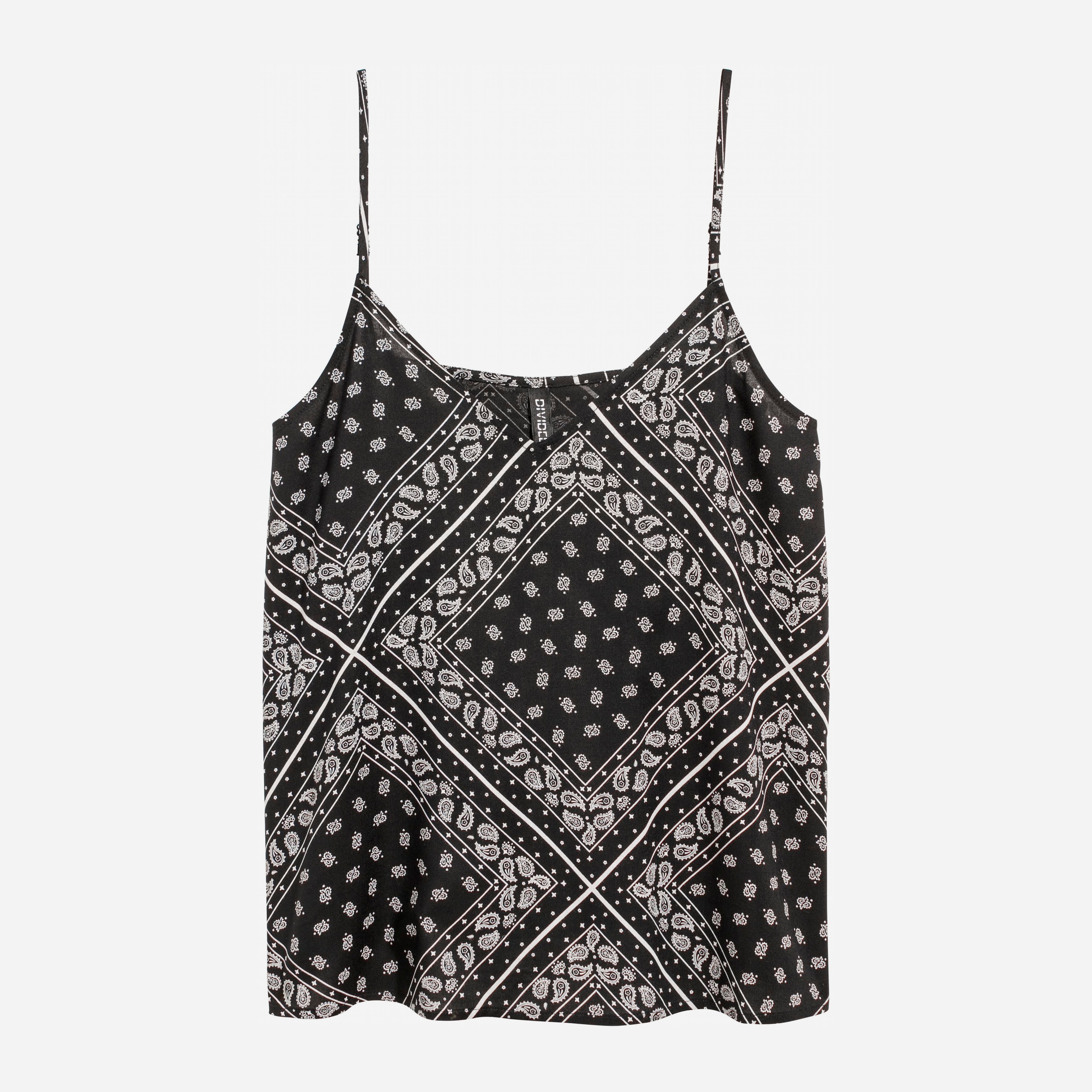 

Топ H&M 6026877 42 Черный Пейсли