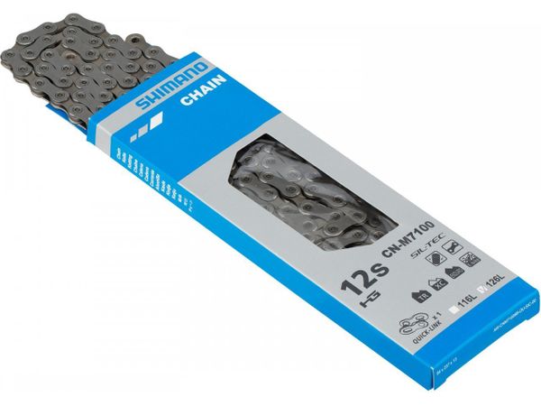 

Ланцюг CN-M7100 SLX, 126 лінків, SIL-TEC 12-швидк, +QUICK-LINK