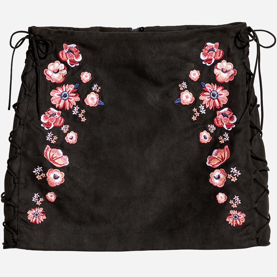 

Юбка H&M 0576416_01 38 Черная с розовым