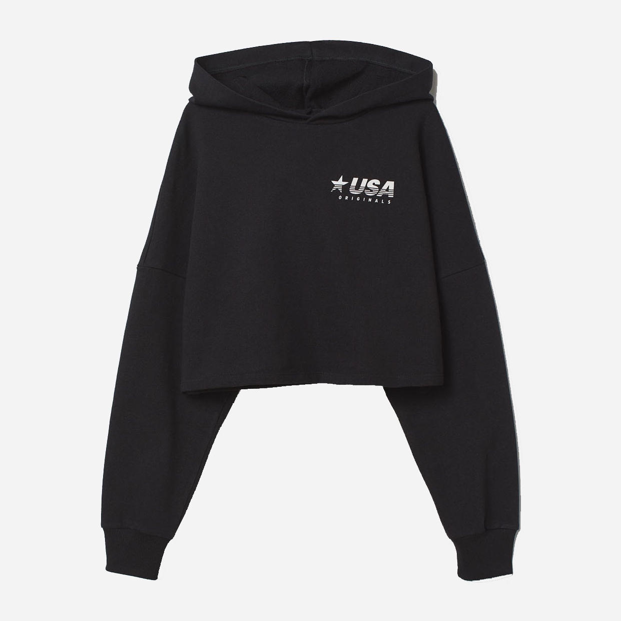 

Худи H&M 0700946_usa_01 XL Черное с белым