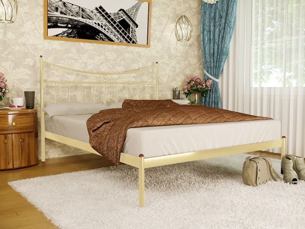 

Кровать Париж 1 Метакам Бежевый 180х190
