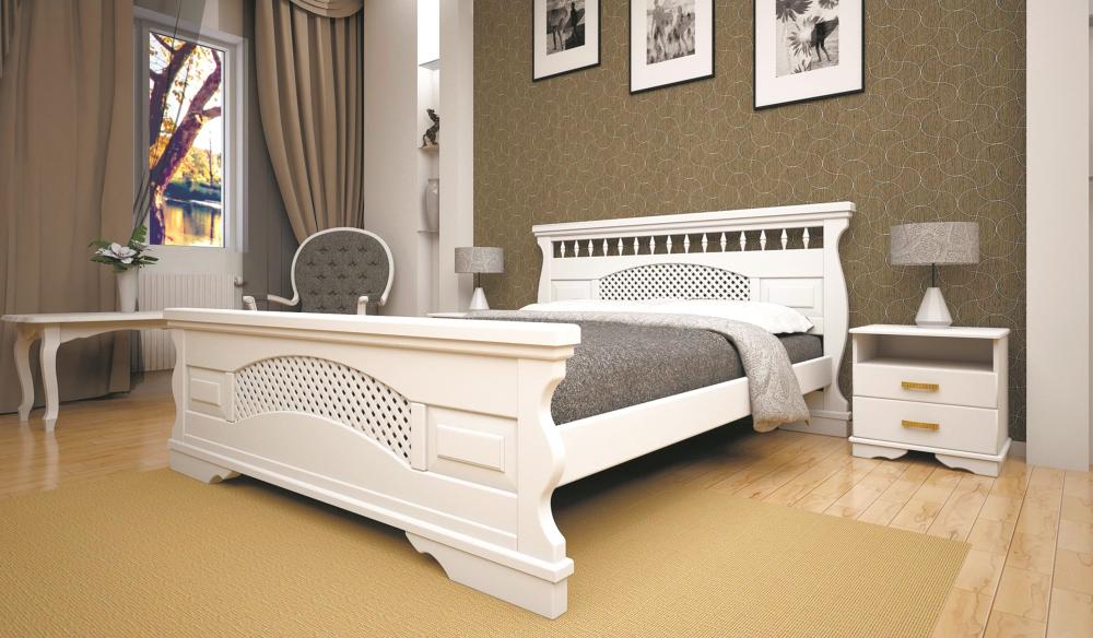 

Кровать ТИС АТЛАНТ 23 140*190 дуб Лак белый