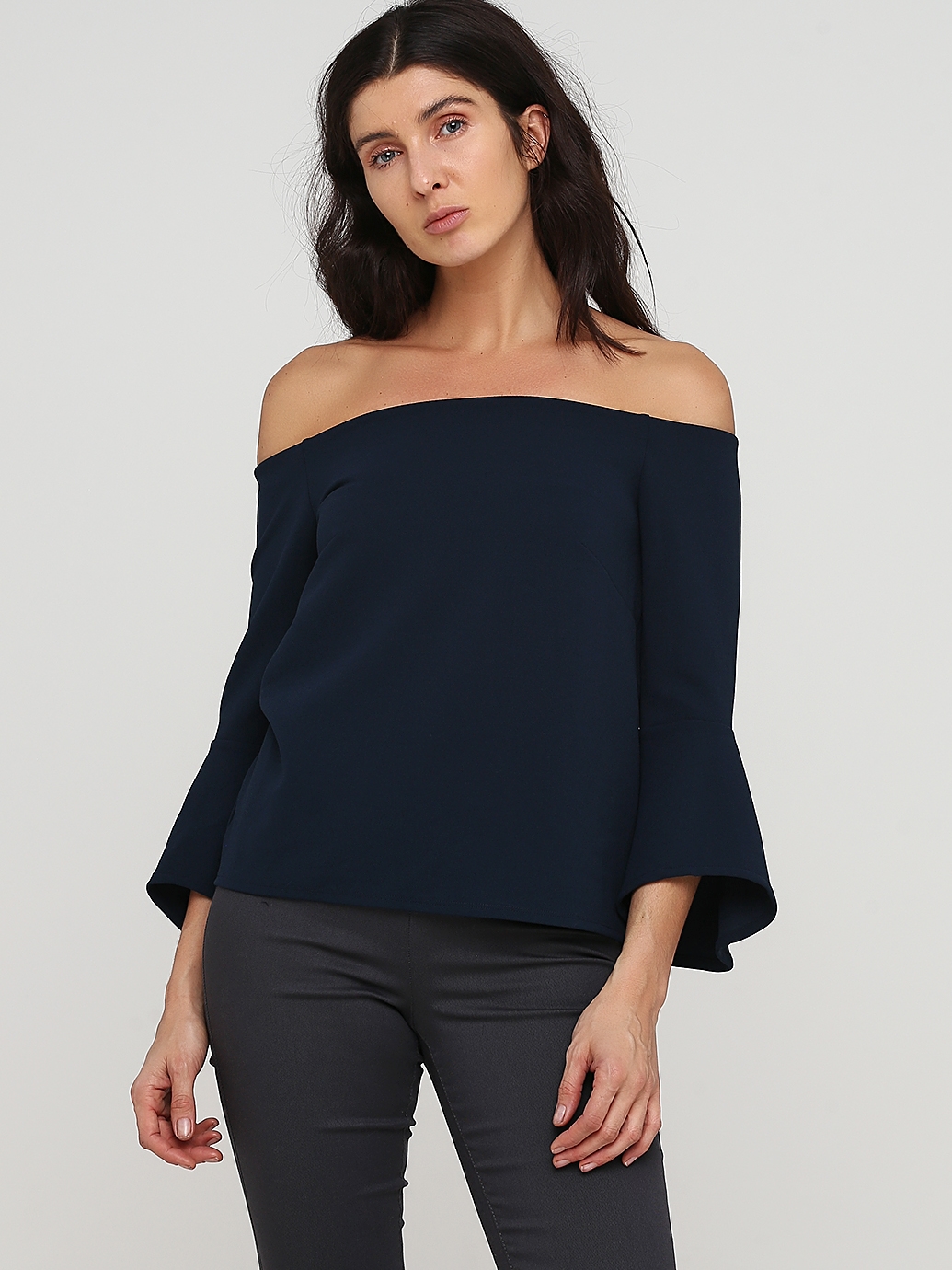 

Блузка H&M 25-0777 S Темно-синяя