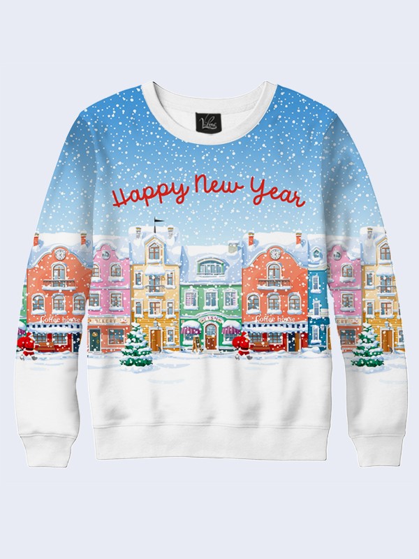 

Мужской свитшот с рисунком Vilno, WINTER TOWN, размер XL (vil-26149)