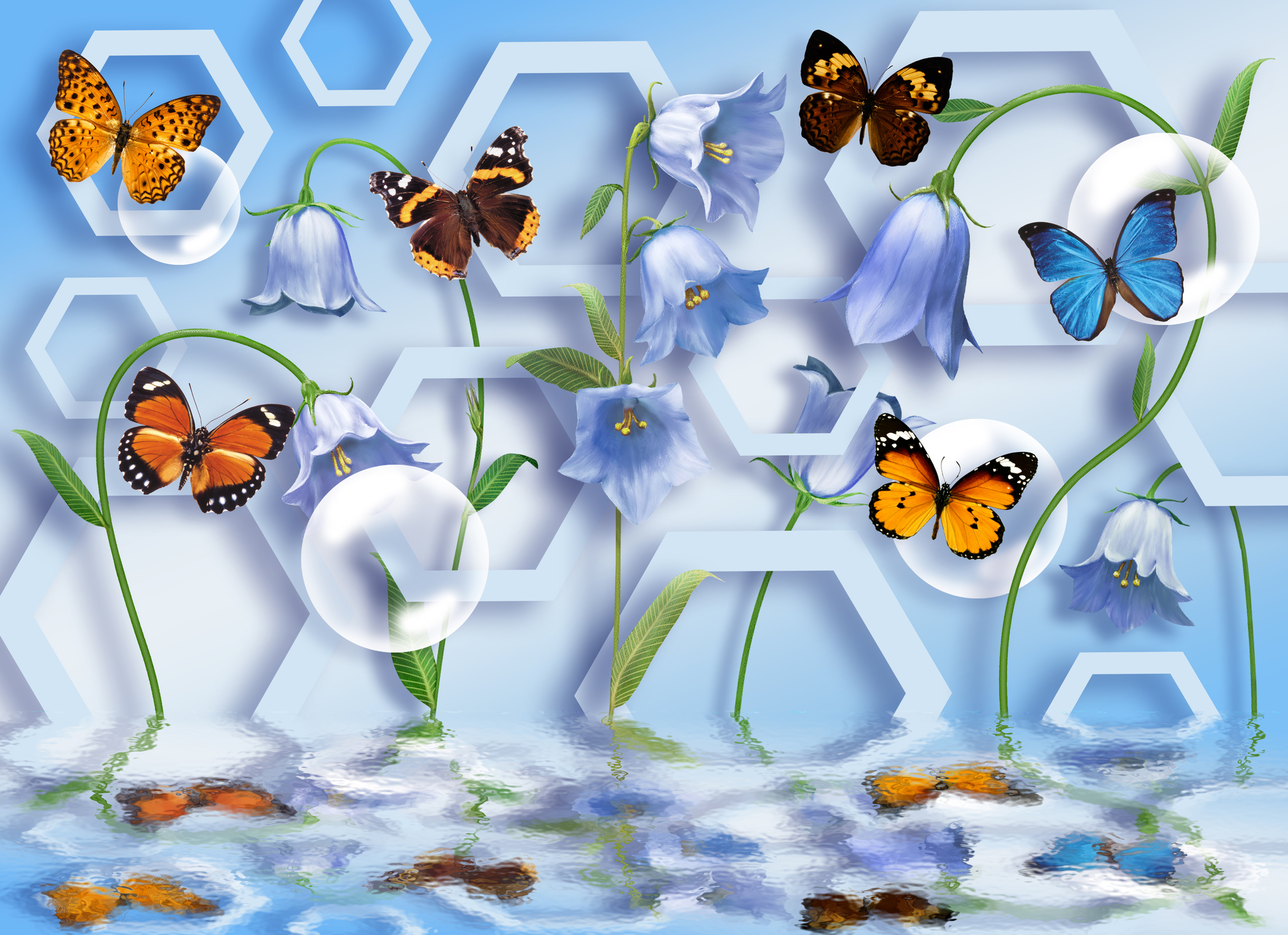 

Фотообои 3D '3D дзвіночки' (3283) , Холст