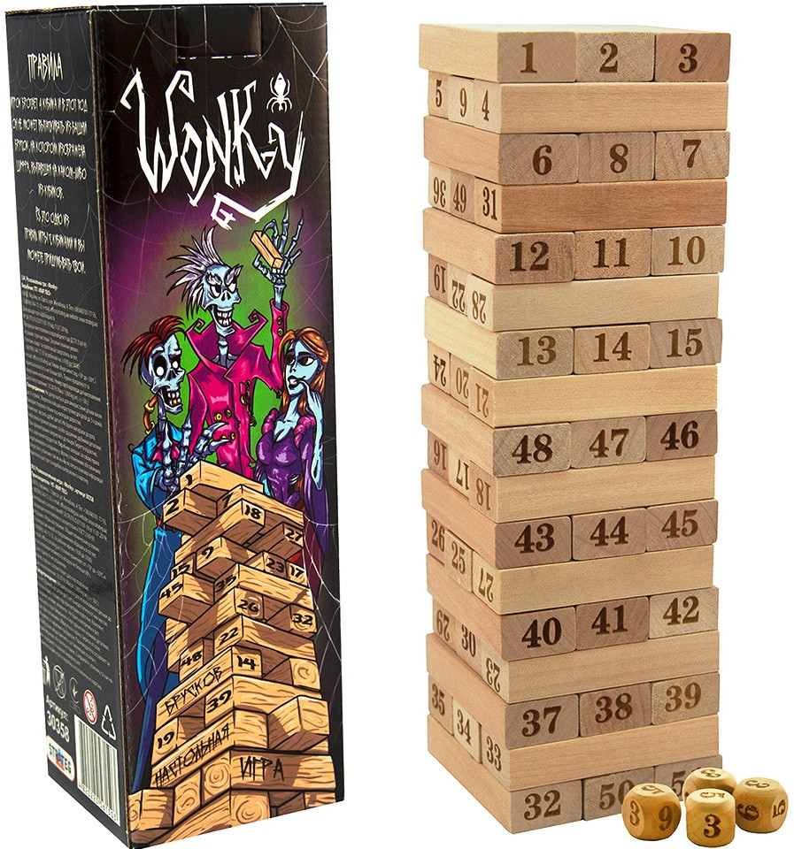 

Игра Дженга с цифрами Wonky, Strateg (30358)