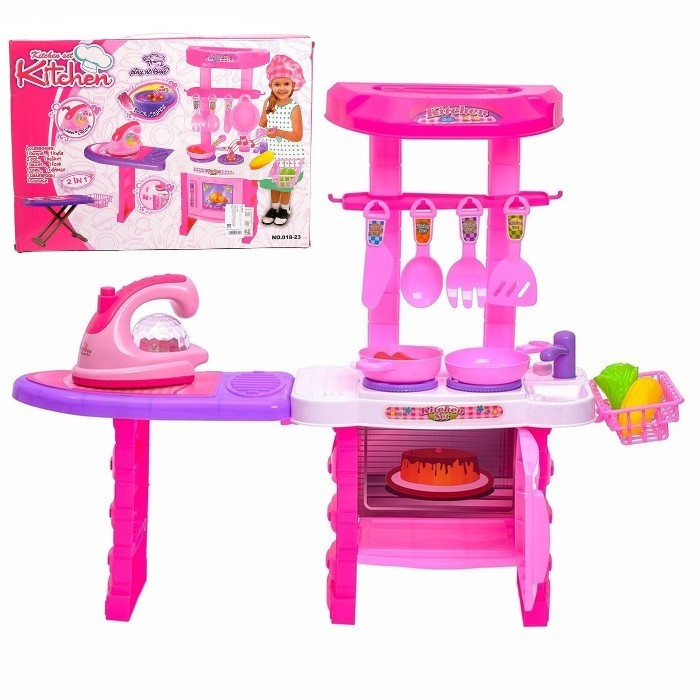 

Игровой набор 2 в 1 "Юная домохозяйка" (018-23) Розовый 0390