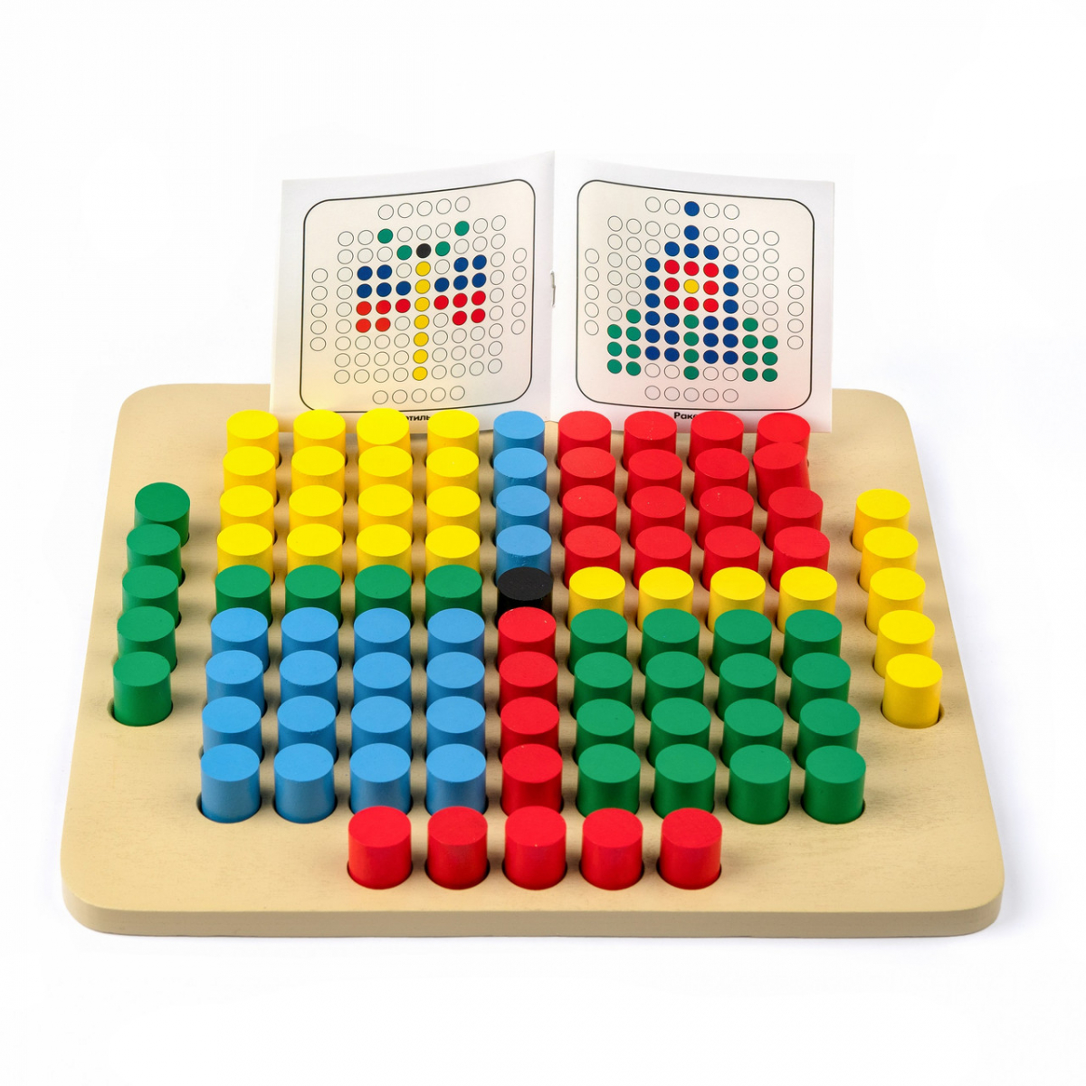 

Детская деревянная мозаика 101 деталь, Komarovtoys (А 343)