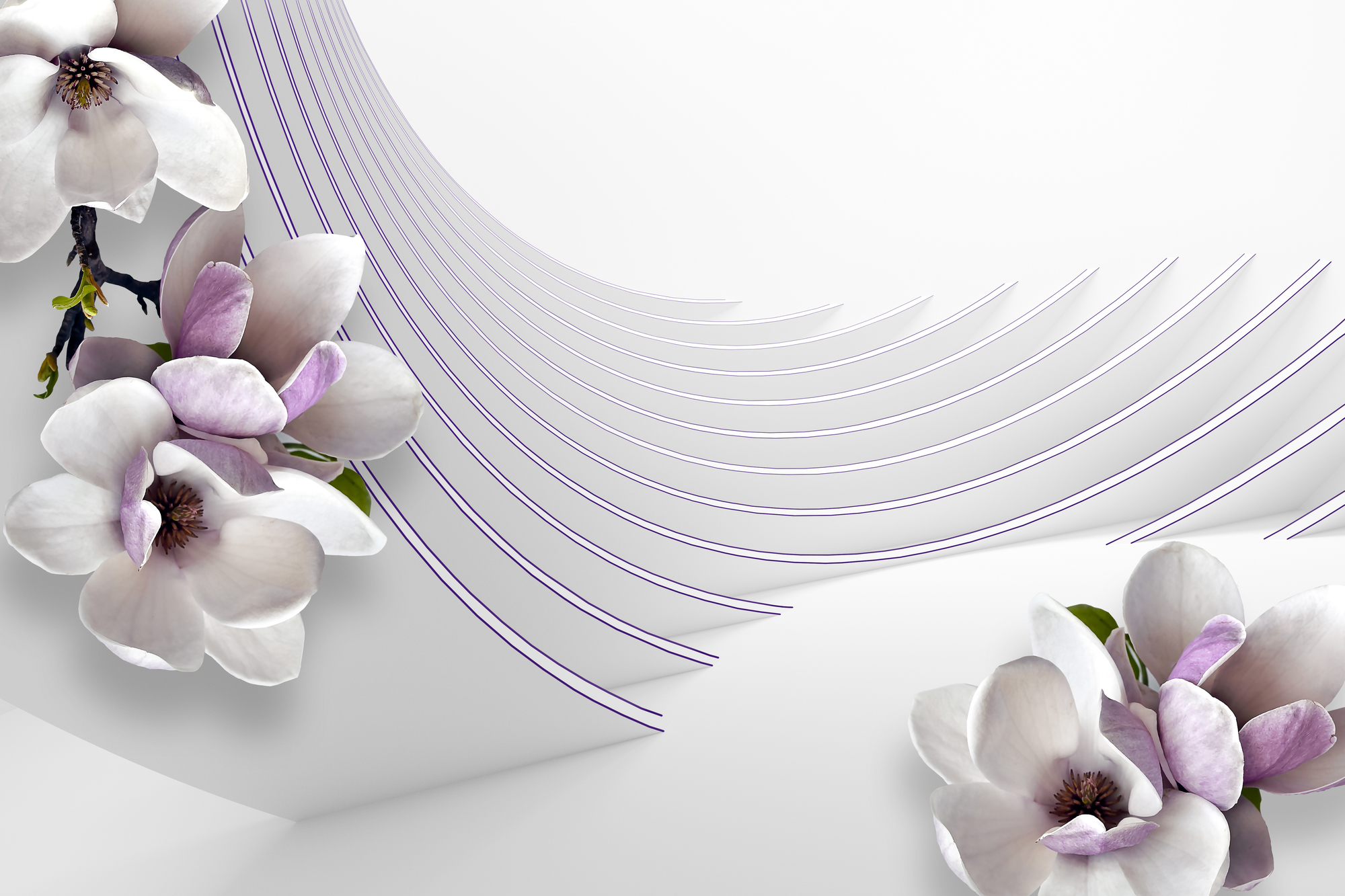 

Фотообои 3D 'Магнолия' (4232) , Деко