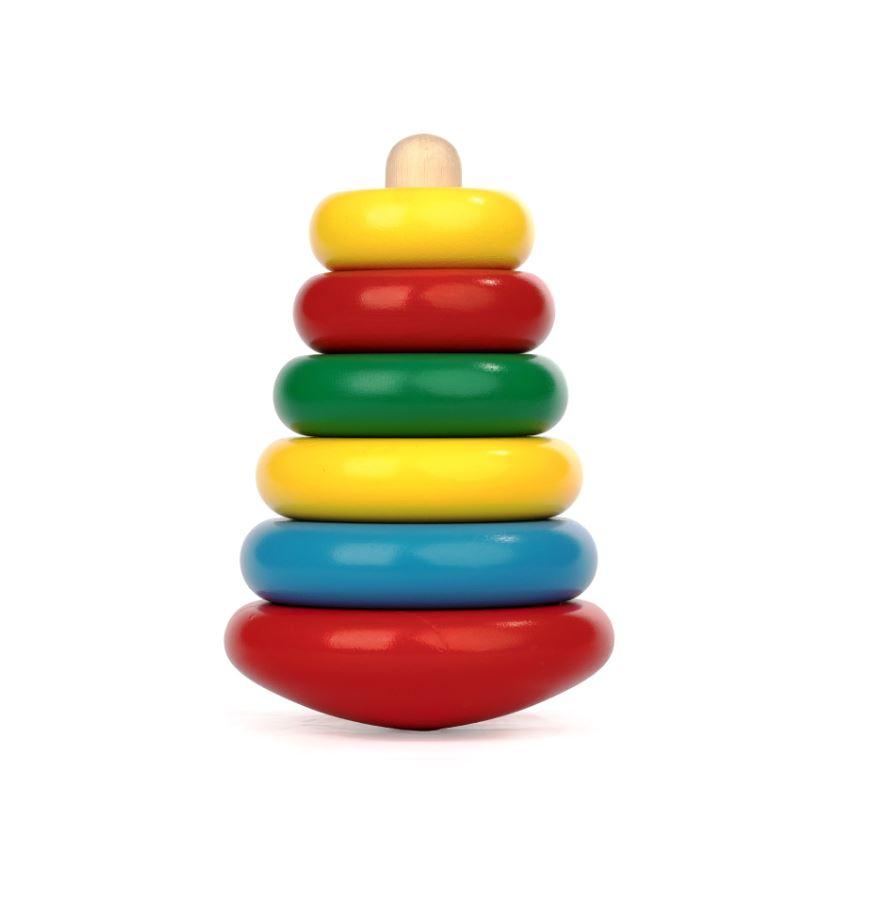 

Деревянная игрушка пирамидка неваляшка, Komarovtoys (А 304)