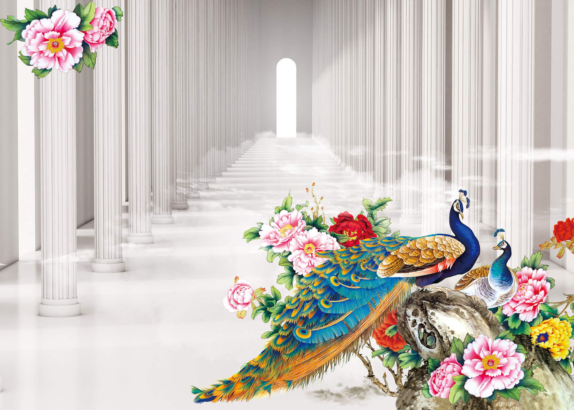

Фотообои 3D '3D колоны' (4005) , Фреска