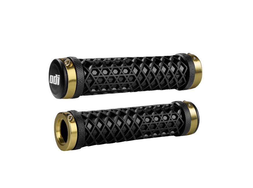 

Грипсы велосипедные (ручки руля) ODI Vans Lock-On Grips черные с золотыми замками