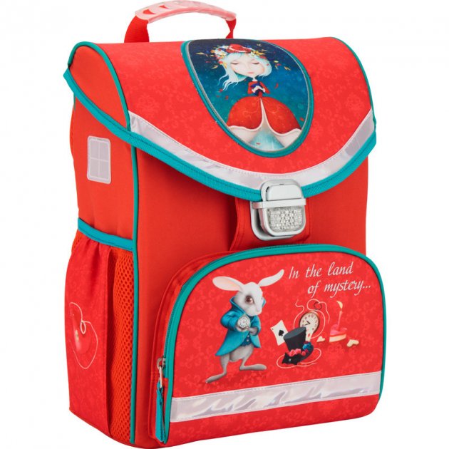 

Рюкзак школьный каркасный Kite Alice in wonderland Красный (K17-529S-1)