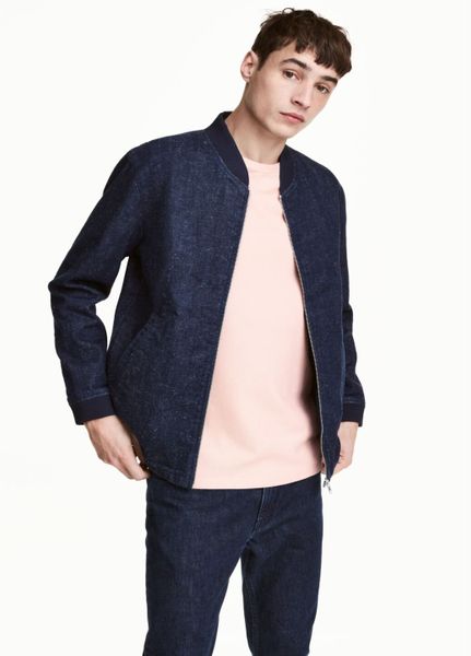

Бомбер H&M M синий (1099-398)