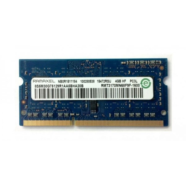 

SO-DIMM 4GB/1600 DDR3L 1,35V Ramaxel (RMT3170MN68F9F-1600) Refurbished