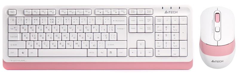 

Комплект (клавиатура, мышь) беспроводной A4Tech FG1010 White/Pink USB
