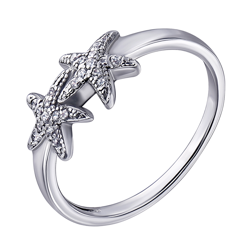 

Серебряное кольцо с фианитами 000139907 17.5 размера