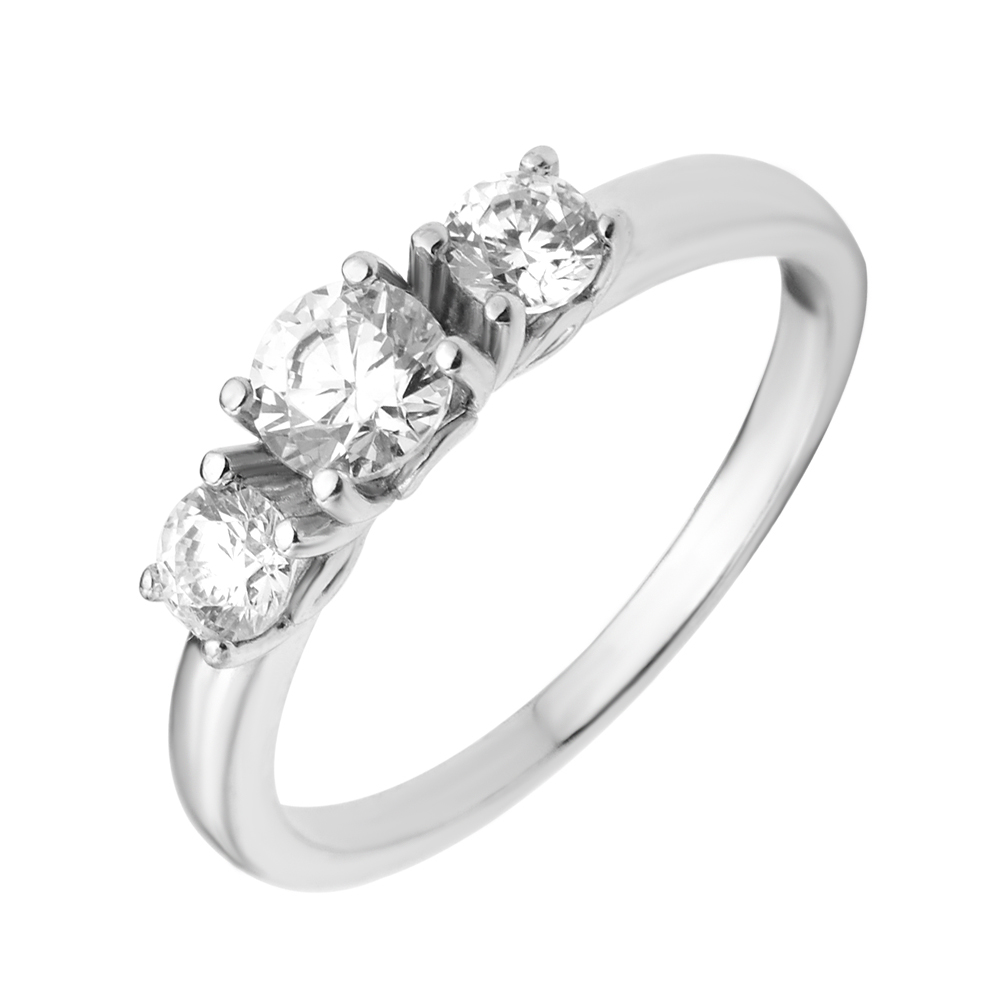 

Серебряное кольцо с цирконием Swarovski 000129284 18.5 размера