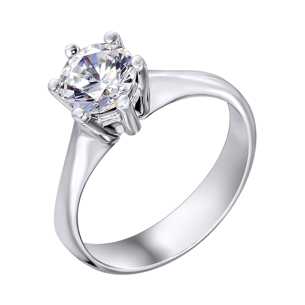 

Серебряное кольцо с фианитом 000117747 17 размера