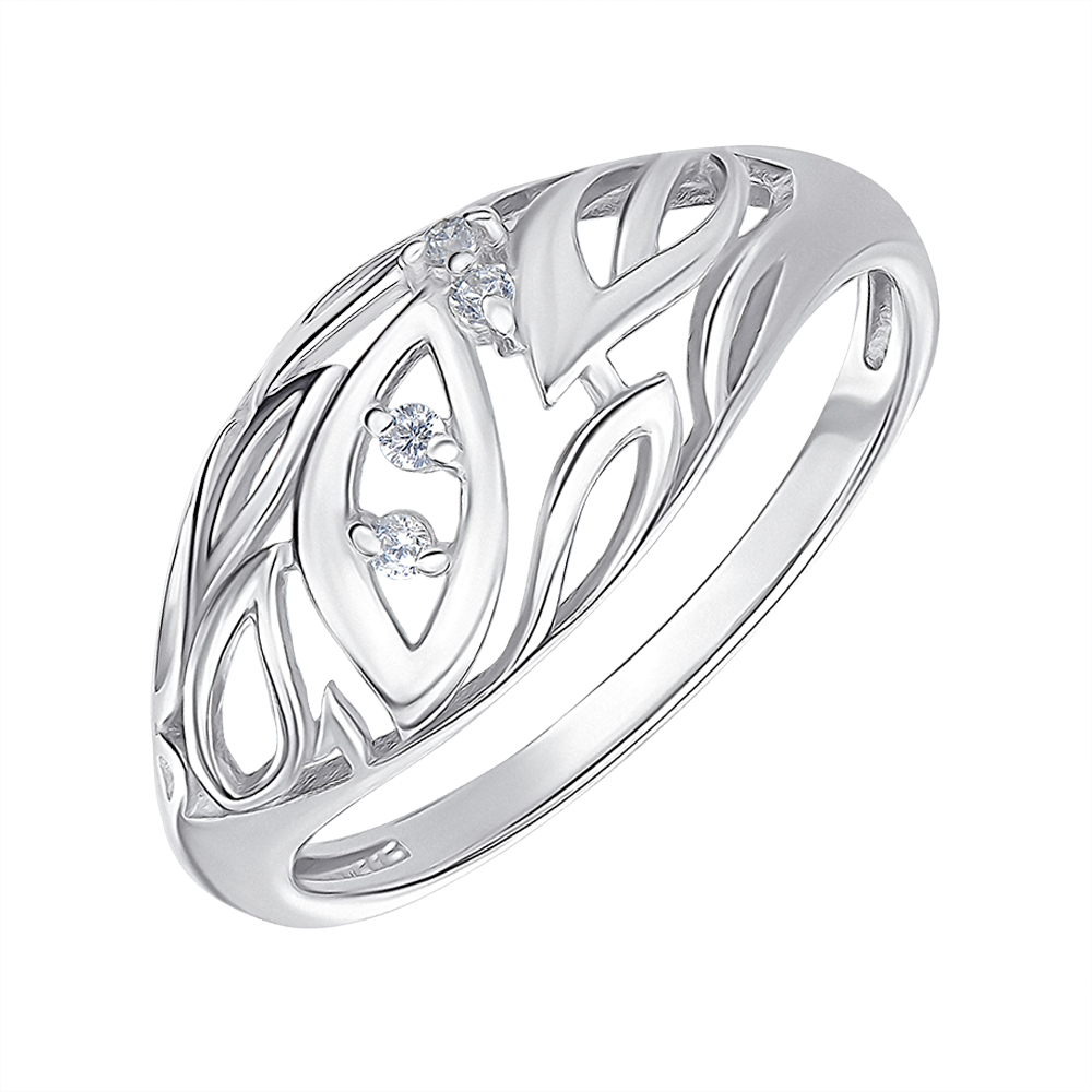 

Серебряное кольцо с цирконием 000143881 18.5 размера