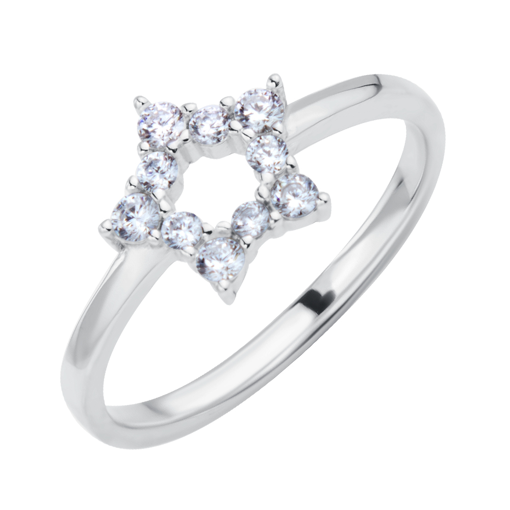 

Серебряное кольцо с фианитами 000116341 16.5 размера