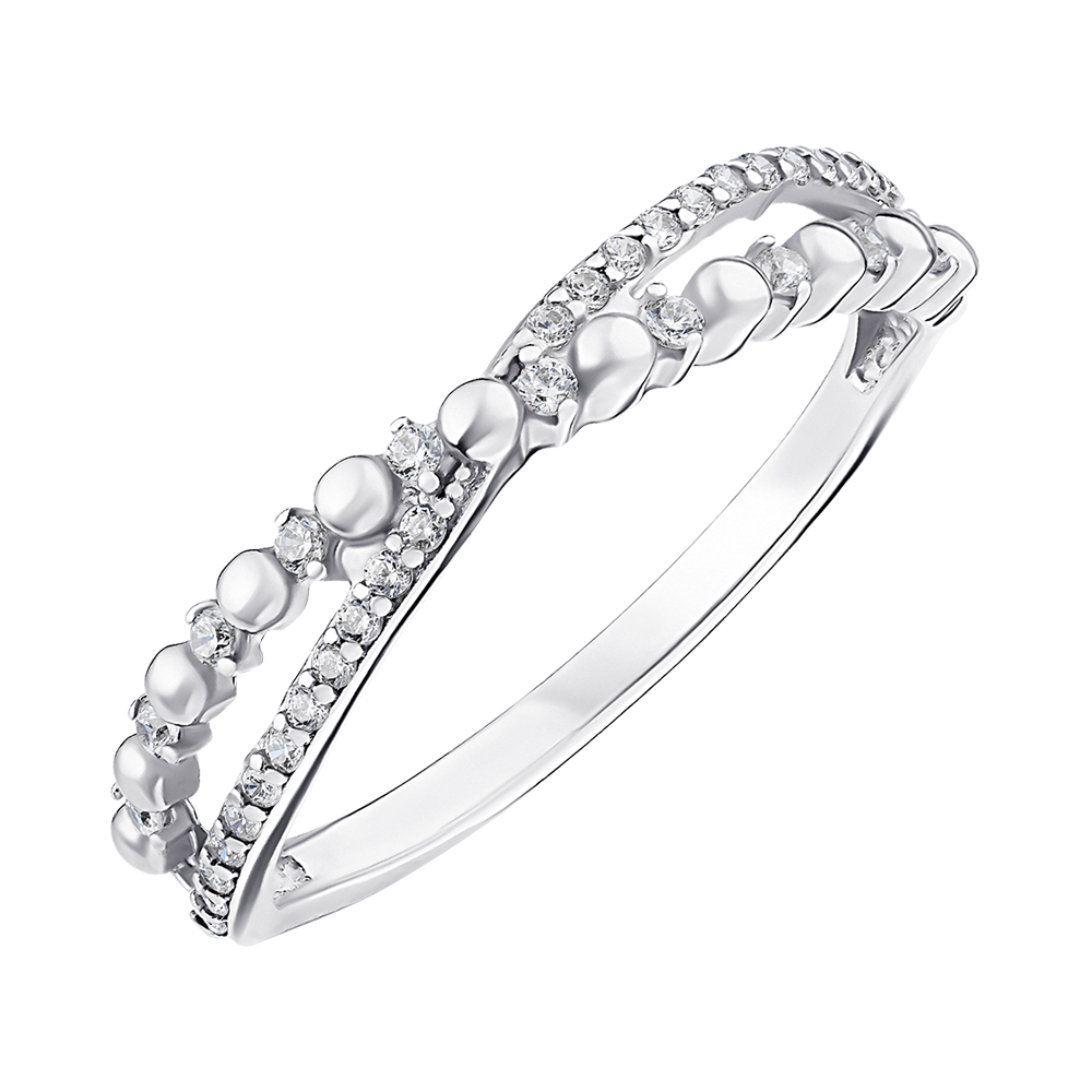 

Серебряное кольцо с фианитами 000148227 16 размера