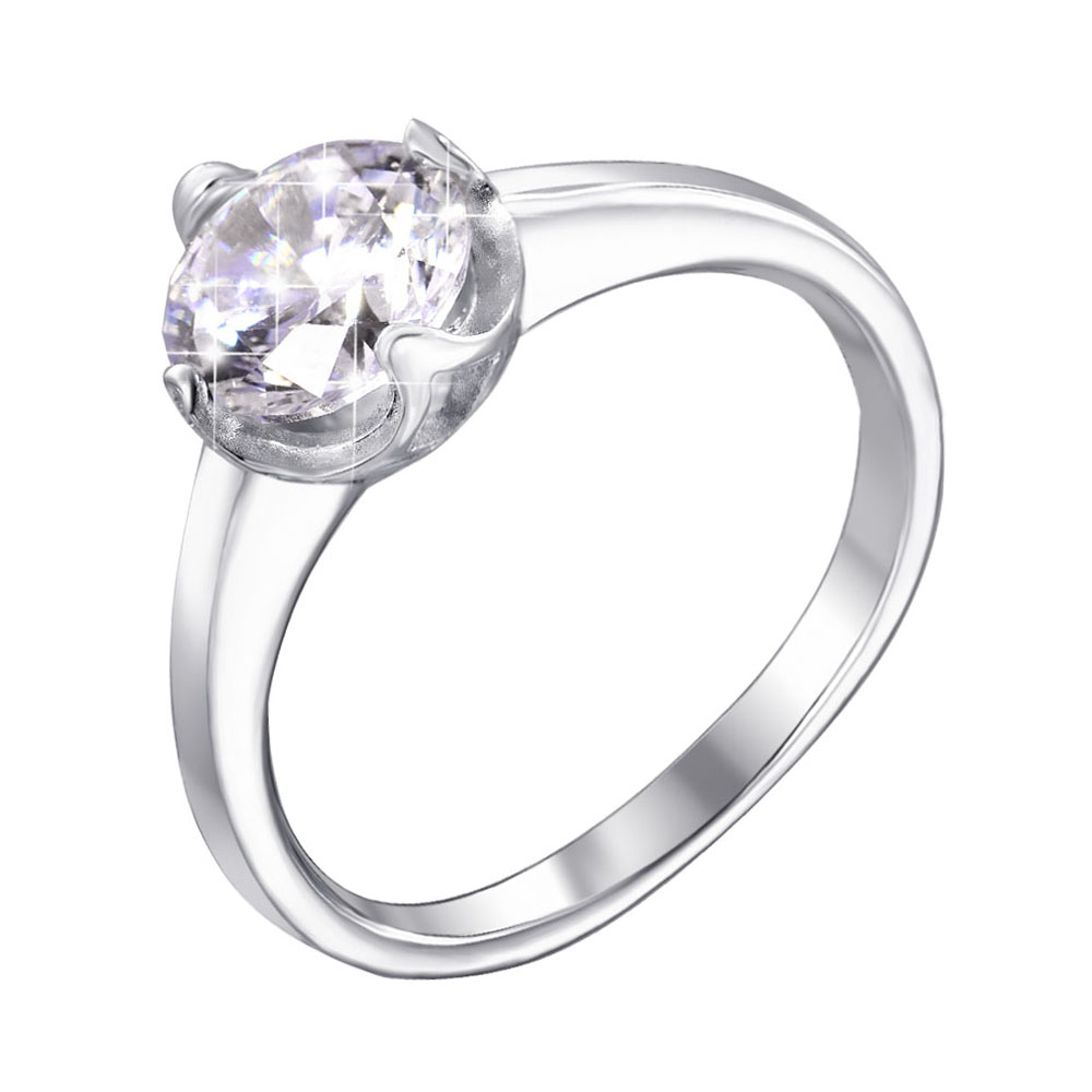 

Серебряное кольцо с фианитом 000135442 17 размера