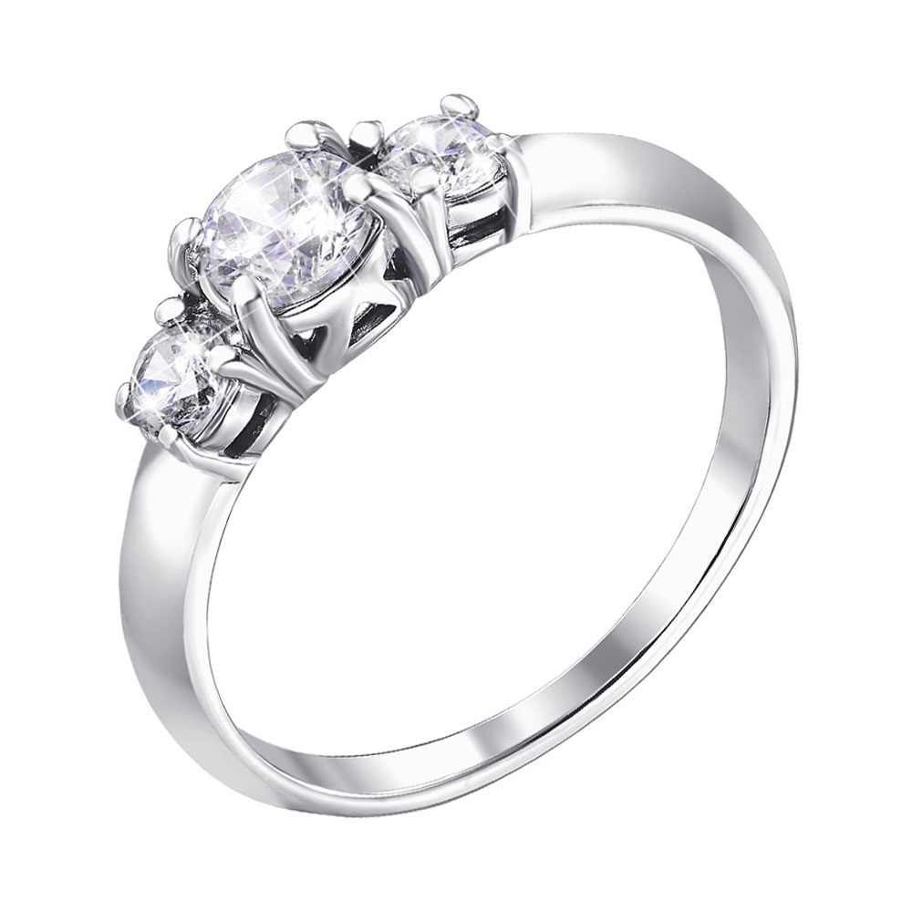 

Серебряное кольцо с цирконием 000122551 18 размера