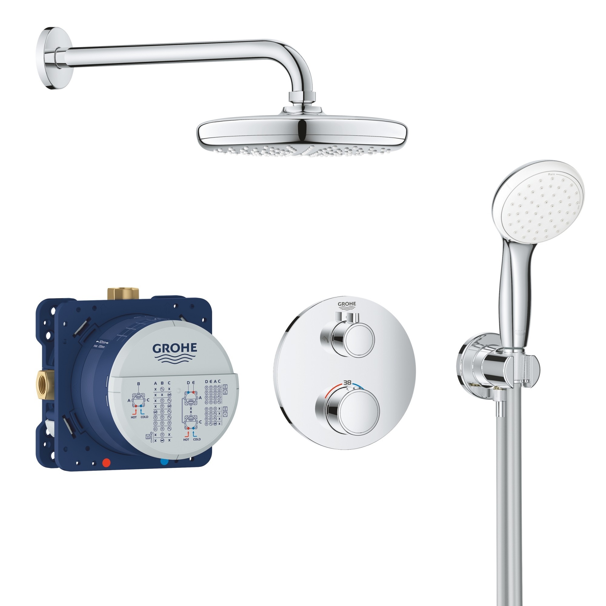 

Душевой гарнитур Grohe Grohtherm (34727000) хром