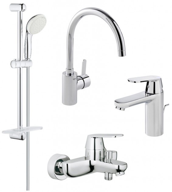 

Набор смесителей Grohe EX Eurosmart Cosmopolitan 126115MK 4 в 1 с кухонным смесителем