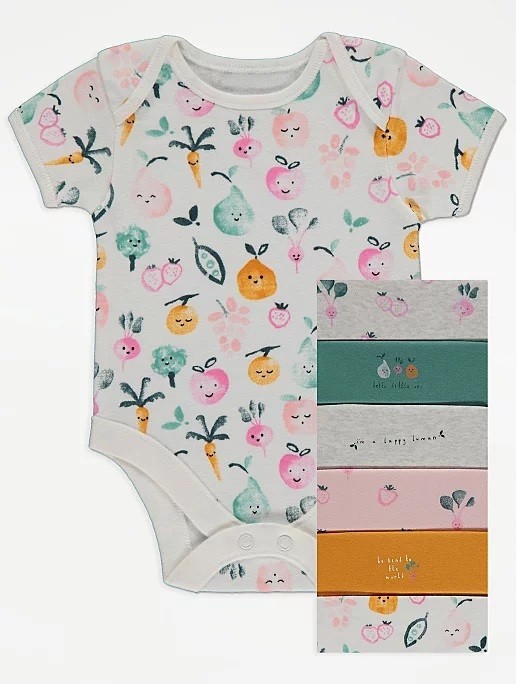 

Боди (7 штук) George Vegetable Print 62-68 см разноцветные