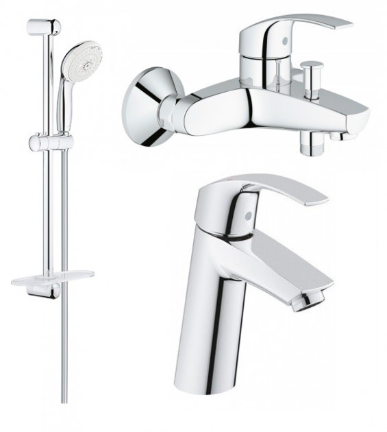 

Набор смесителей 3 в 1 Grohe Eurosmart для ванны 123246M