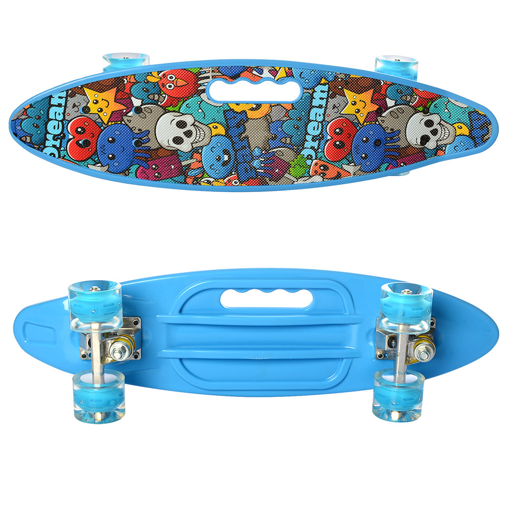 

Скейт Пенни борд SKATE 59 х 16 см (MS 0461-2) Голубой