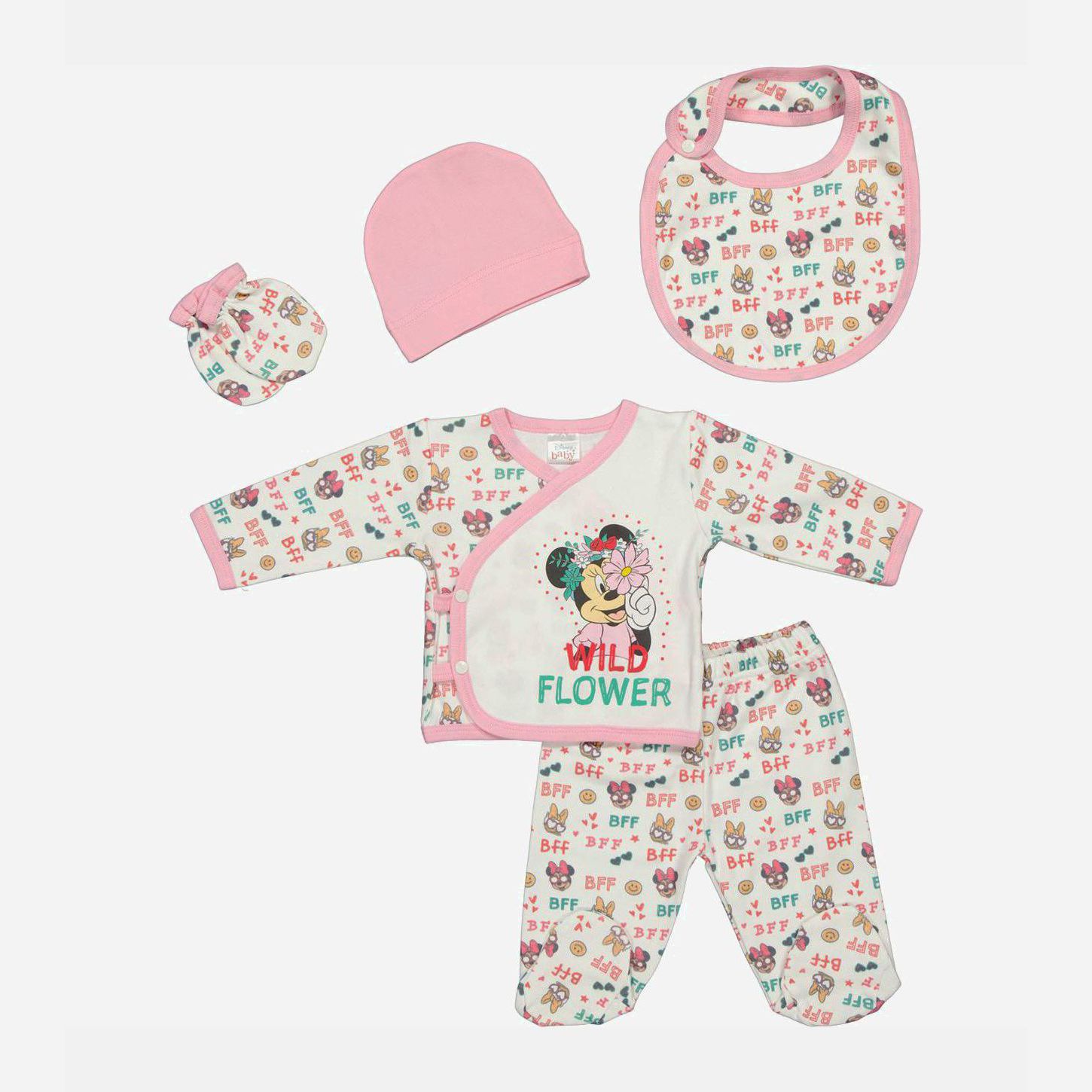 

Комплект 5 ед. Disney Minni Mouse MN17339 56-62 см Бело-розовый