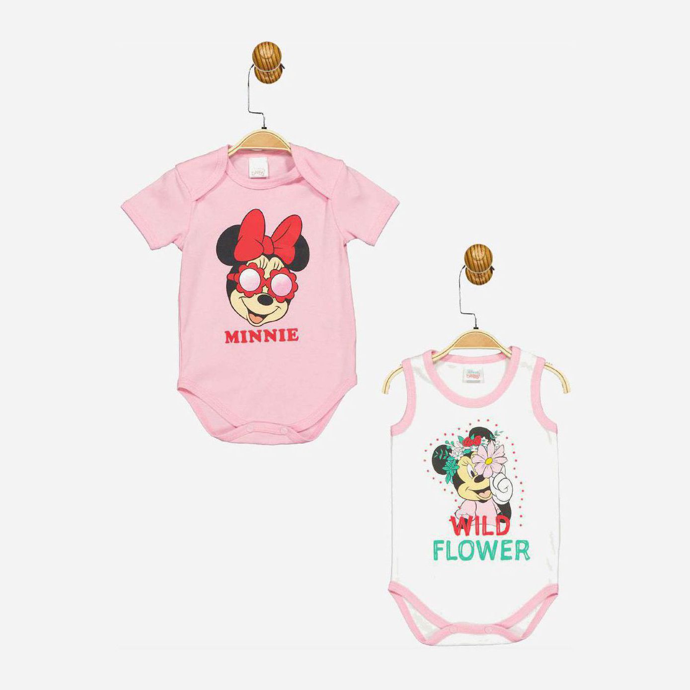 

Боди Disney Minni Mouse MN17331 86-92 см 2 шт Бело-розовое